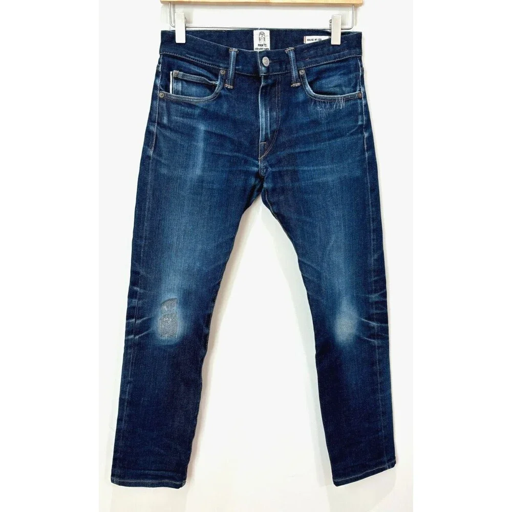 Hiroshi Kato Jeans Mens 28x32 Selvedge Denim Needle Skinny Stretch Raw Wash